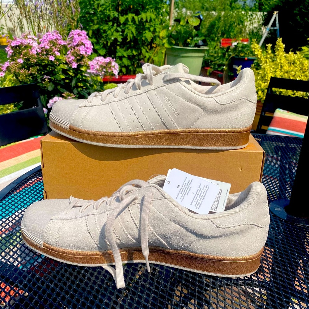 Adidas Originals [13] Superstar Cream Gold Sneakers - BB8117